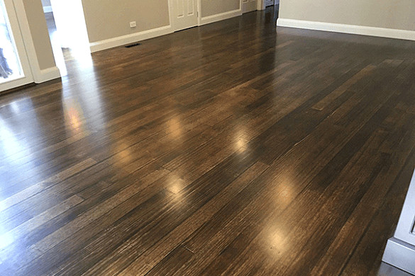 dark stain floor sanding and polishing