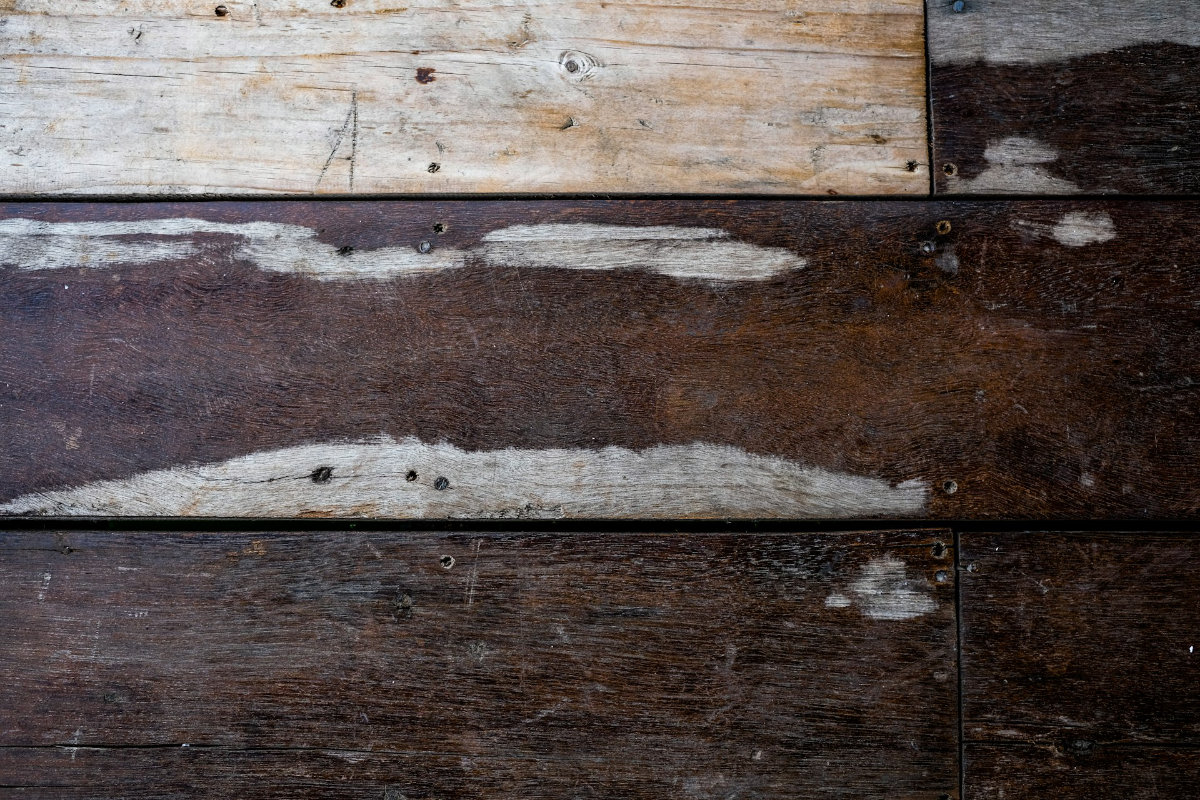 Unfinished, worn out timber