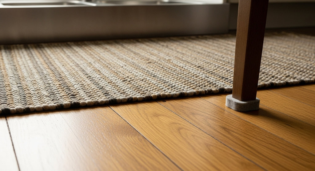 Felt pads under furniture