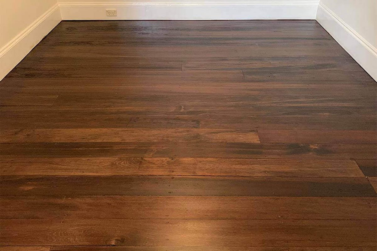 dark stain floor sanding and polishing