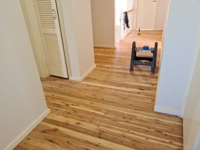 Wooden floor lime wash